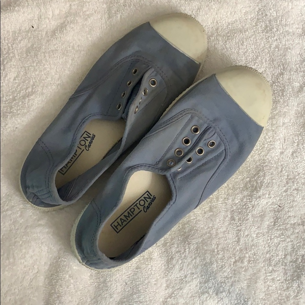 Easy slip on summer kids shoes - blue